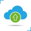Cloud storage files uploading icon