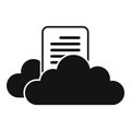 Cloud storage icon simple vector. Data backup Royalty Free Stock Photo