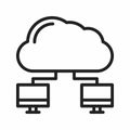 Cloud Storage icon vector image. Royalty Free Stock Photo