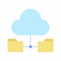 Cloud Storage icon vector image. Royalty Free Stock Photo