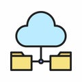 Cloud Storage icon vector image. Royalty Free Stock Photo
