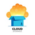 Cloud storage illustration Royalty Free Stock Photo