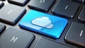 Cloud Storage Key on Keyboard Digital Data Management Concept Royalty Free Stock Photo