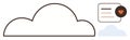 Cloud Storage with Notification Icon and Heart Shape for Digital Interaction and Online Connectivity Royalty Free Stock Photo