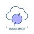 Cloud storage reload RGB color icon Royalty Free Stock Photo