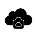 Cloud Storage Secure Data Backup Icon Royalty Free Stock Photo