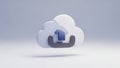 Cloud storage with secure data Royalty Free Stock Photo