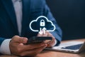 Cloud storage and security technology for mobile data protection, encrypted backup, and online access, ensuring secure remote file