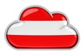 Cloud storage service in Austria, 3D rendering