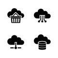 Cloud storage. Simple Related Vector Icons Royalty Free Stock Photo