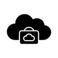 Cloud Storage Solid Icon for Digital Archive Royalty Free Stock Photo