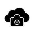 Cloud Storage Solid Icon for File Backup Royalty Free Stock Photo
