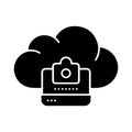 Cloud Storage Solid Icon for Online Access Royalty Free Stock Photo