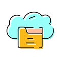 Cloud storage solution offering digital data access and backup Royalty Free Stock Photo