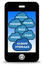 Cloud storage Royalty Free Stock Photo