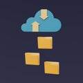 Cloud storage technology .3d rendering Royalty Free Stock Photo