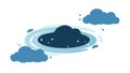Cloud Storage Upload Blue Vector Icon, vector design Generative AI Royalty Free Stock Photo