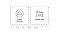 Cloud Storage and Upload Files Interface Icons data AI-Generated Royalty Free Stock Photo