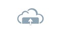 Cloud Storage Upload Icon Illustration on a Clean White Background. Royalty Free Stock Photo
