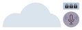 Cloud storage with voice recognition and secure data encryption for digital communication Royalty Free Stock Photo