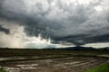 cloud storm raining landscape view Royalty Free Stock Photo