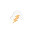 Cloud storm vector flat colour icon Royalty Free Stock Photo