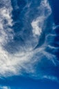 Cloud streaks in the blue sky Royalty Free Stock Photo