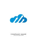Cloud Stylish Logo Icon and Button Concept Royalty Free Stock Photo