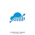 Cloud Stylish Logo Icon and Button Concept Royalty Free Stock Photo