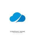 Cloud Stylish Logo Icon and Button Concept Royalty Free Stock Photo