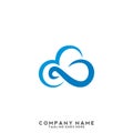 Cloud Stylish Logo Icon and Button Concept Royalty Free Stock Photo