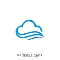 Cloud Stylish Logo Icon and Button Concept Royalty Free Stock Photo