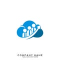 Cloud Stylish Logo Icon and Button Concept Royalty Free Stock Photo