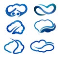 Cloud stylish logo and icons