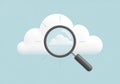 Of the cloud, suggesting concepts of analysis or searching within a Royalty Free Stock Photo