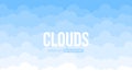 Cloud sun day blue sky banner flat illustration