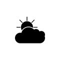 Cloud and sun icon. Signs and symbols can be used for web, logo, mobile app, UI, UX Royalty Free Stock Photo