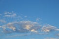 Cloud with sunlight and blue sky background. Royalty Free Stock Photo