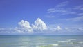 Cloud sunny summer blue sky,Relaxation on the beach concept,Travel vacation background