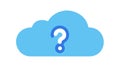 Cloud Support Question Mark Icon for Help & Inquiry, vector design Generative AI Royalty Free Stock Photo