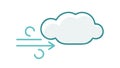 Cloud with Swirling Wind, Dynamic Weather System Icon, vector design Generative AI Royalty Free Stock Photo