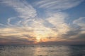 Cloud swirls over ocean