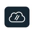 Cloud symbol icon, outline for digital storage and online data services Royalty Free Stock Photo