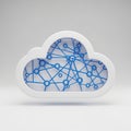 A cloud symbolizing interconnected digital network systems and data exchange Royalty Free Stock Photo