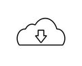 Cloud sync arrow line icon. Backup and restore data cloud storage sign Royalty Free Stock Photo