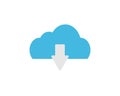 Cloud sync arrow line icon. Backup and restore data cloud storage sign Royalty Free Stock Photo
