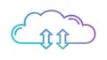 Cloud Sync Arrows Icon for Data and Updates, vector design Generative AI Royalty Free Stock Photo