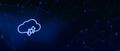 Cloud server, Cloud sync, Cloud services, Digital technology, Contact us, Landing page background cover page
