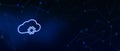 Cloud server, Cloud sync, Cloud services, Digital technology, Contact us, Landing page background cover page