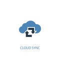 Cloud sync concept 2 colored icon Royalty Free Stock Photo